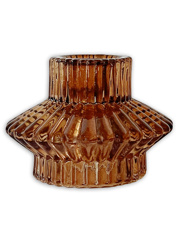 Glas lysestage og fyrfadsstage - Hawaiian sunset #WAR74