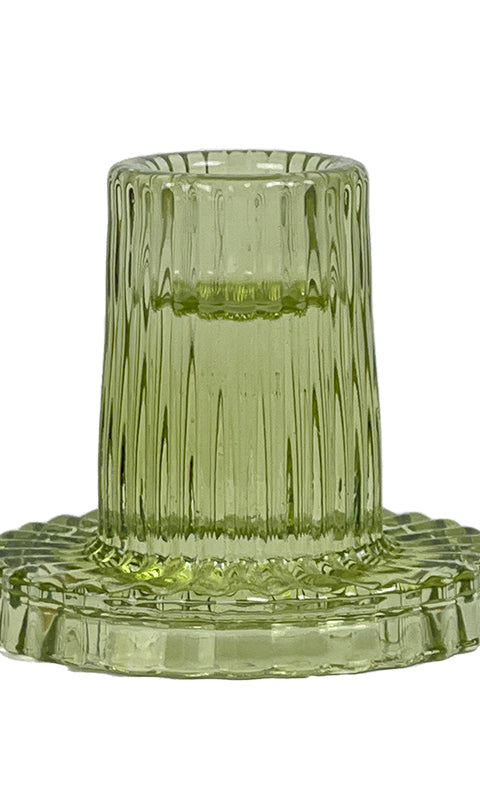 Glas lysestage - Dark citron #WAR79