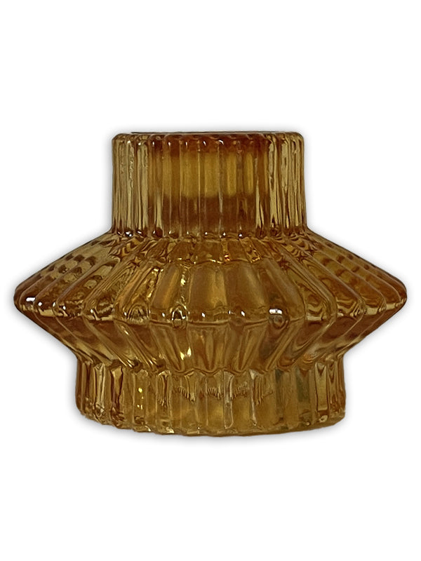 Glas lysestage og fyrfadsstage - Sunflower #WAR73