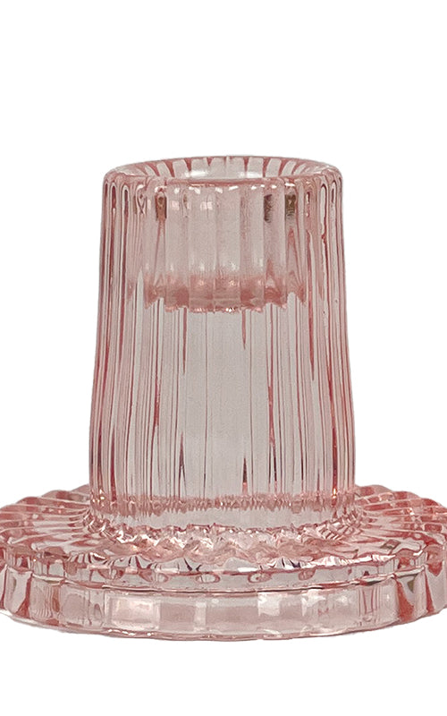 Glas lysestage - Seashell pink #WAR85