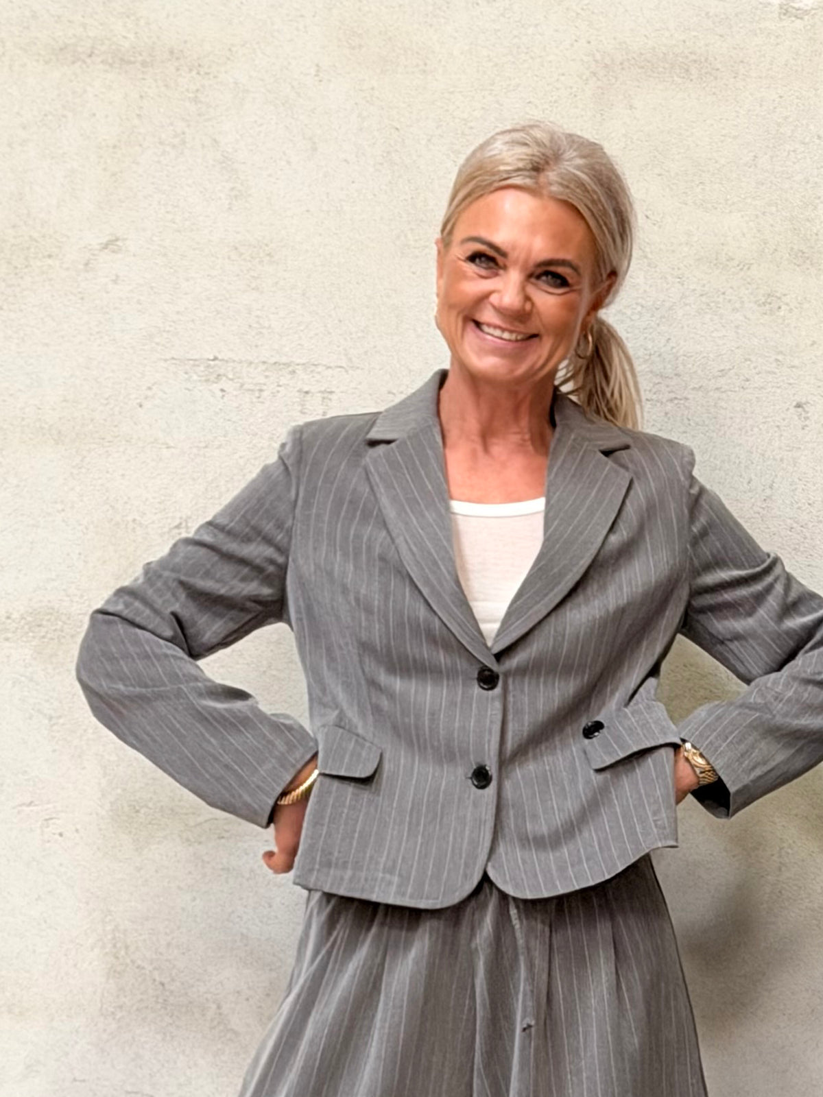 Nålestribet blazer - #42021