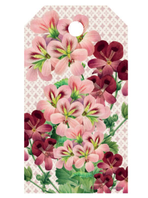 Gift tag - flower line - WAR62C (10 pack- 10 pcs of same design)