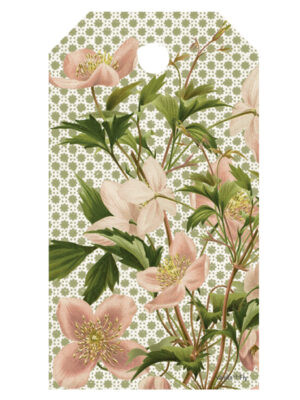 Gift tag - flower line - WAR63A (10 pack- 10 pcs of same design)