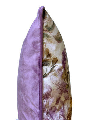 Velour pudebetræk m/piping - Lavender #LA171