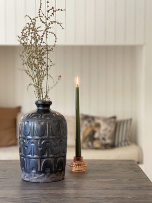 Spectacula glass candlestick and tealight holder - Copper tan #WAR72